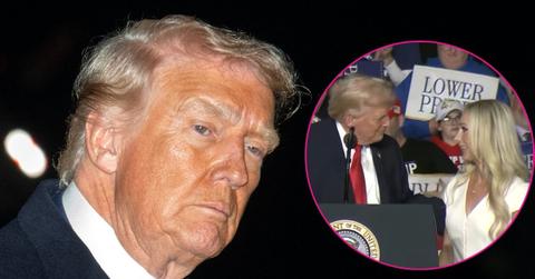 trump hits on women rally stage