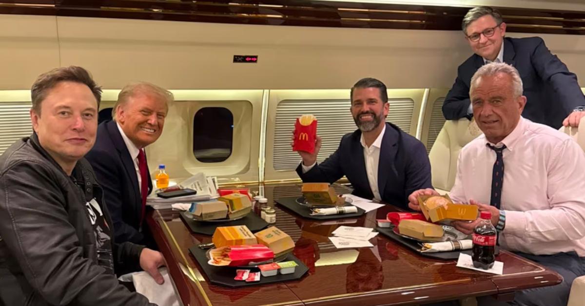 Image of Donald Trump Jr. originally shared a photo of Robert F. Kennedy Jr. eating McDonald's in 2024.