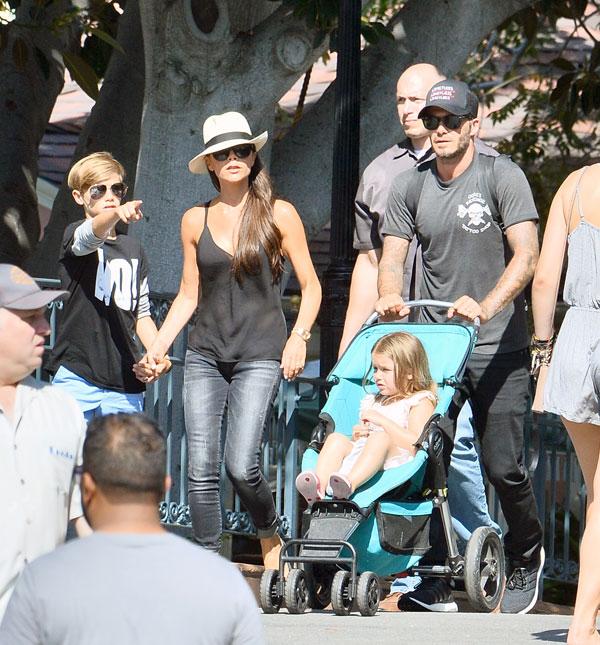 David victoria beckham harper disneyland california 05