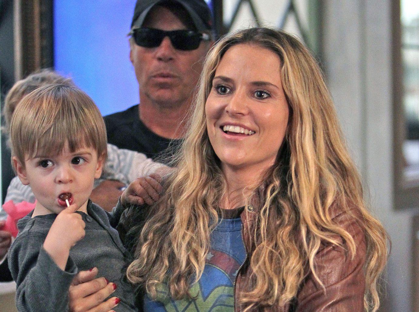 brooke mueller celebrates birthday charlie sheen rarely seen twins