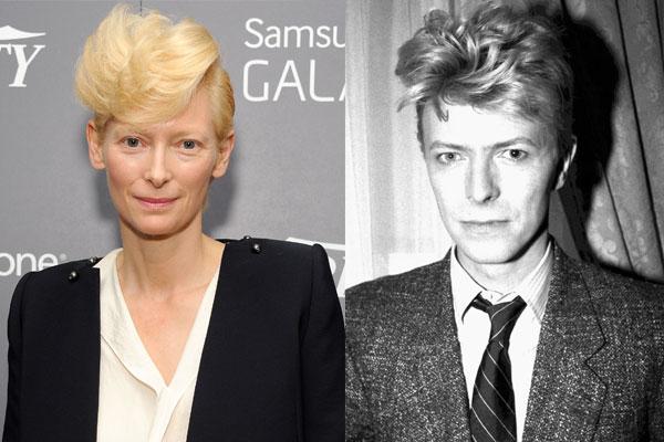 Tilda Swinton david bowie celebrity look alike 01