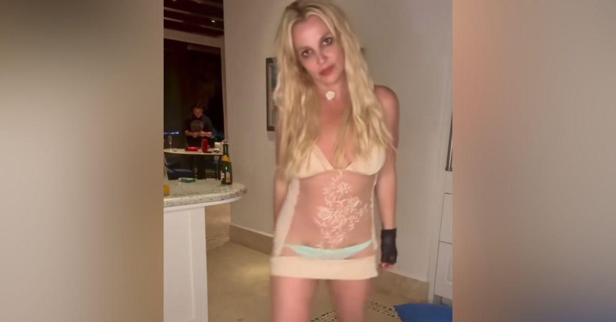 britney spears nearly slips out see through nightgown scandalous photos