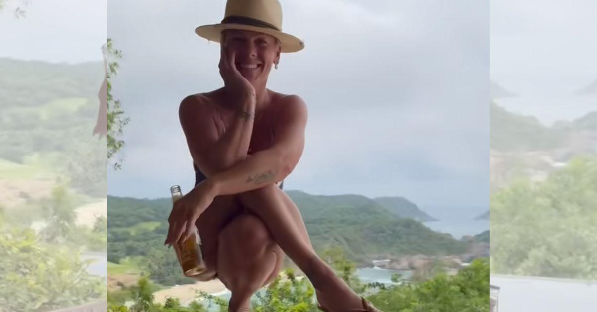 photo of Pink said she was coerced into doing the trend after a few boozy drinks