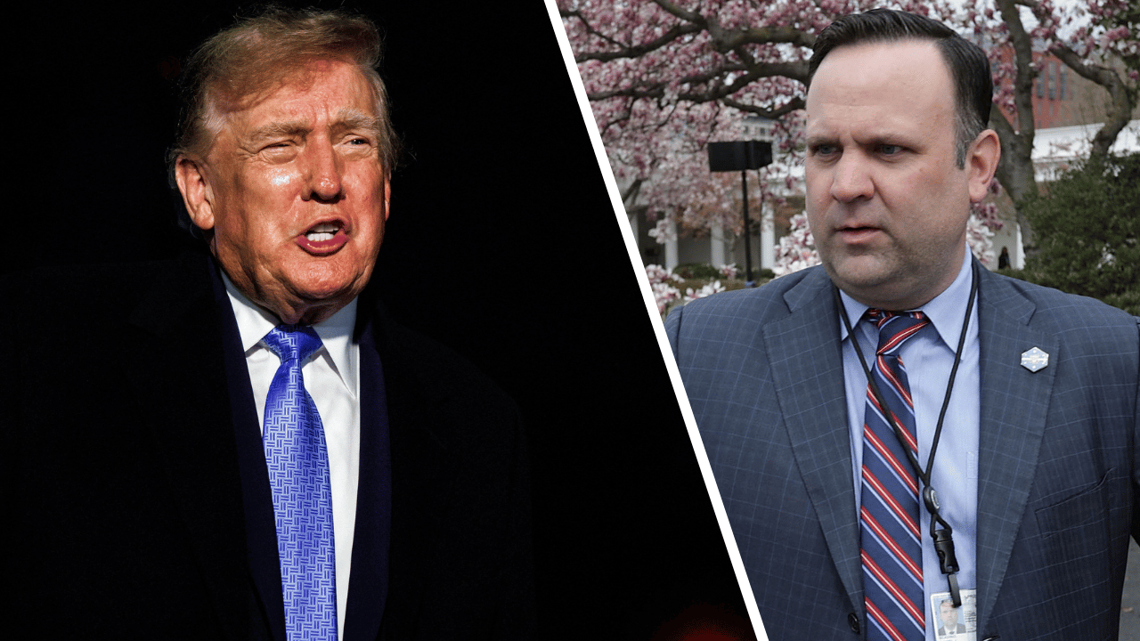 Composite photo of Donald Trump and Dan Scavino Jr.