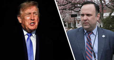 Composite photo of Donald Trump and Dan Scavino Jr.