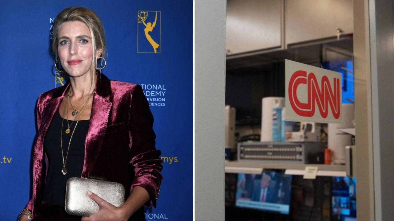 Split photo of Clarissa Ward and CNN