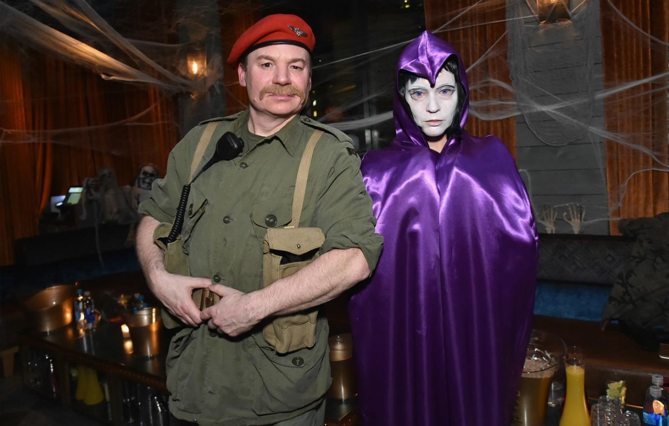 Mike Myers did the Scottish military costume for Halloween.