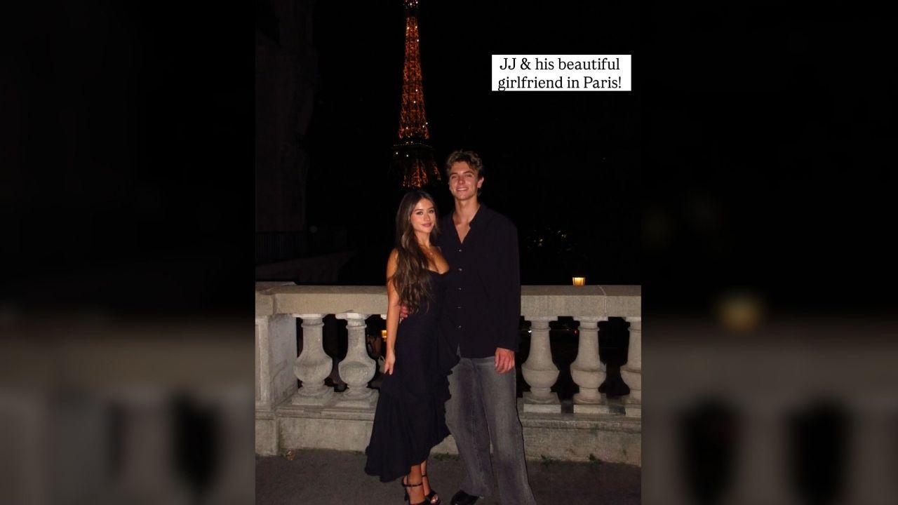 Photo of Jayden James Federline posed alongside his girlfriend in Paris in a rare photo.
