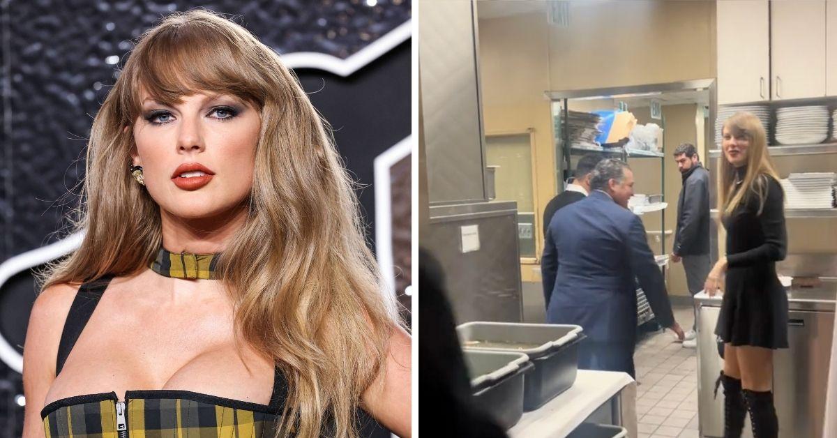 taylor swift exiting kitchen spago