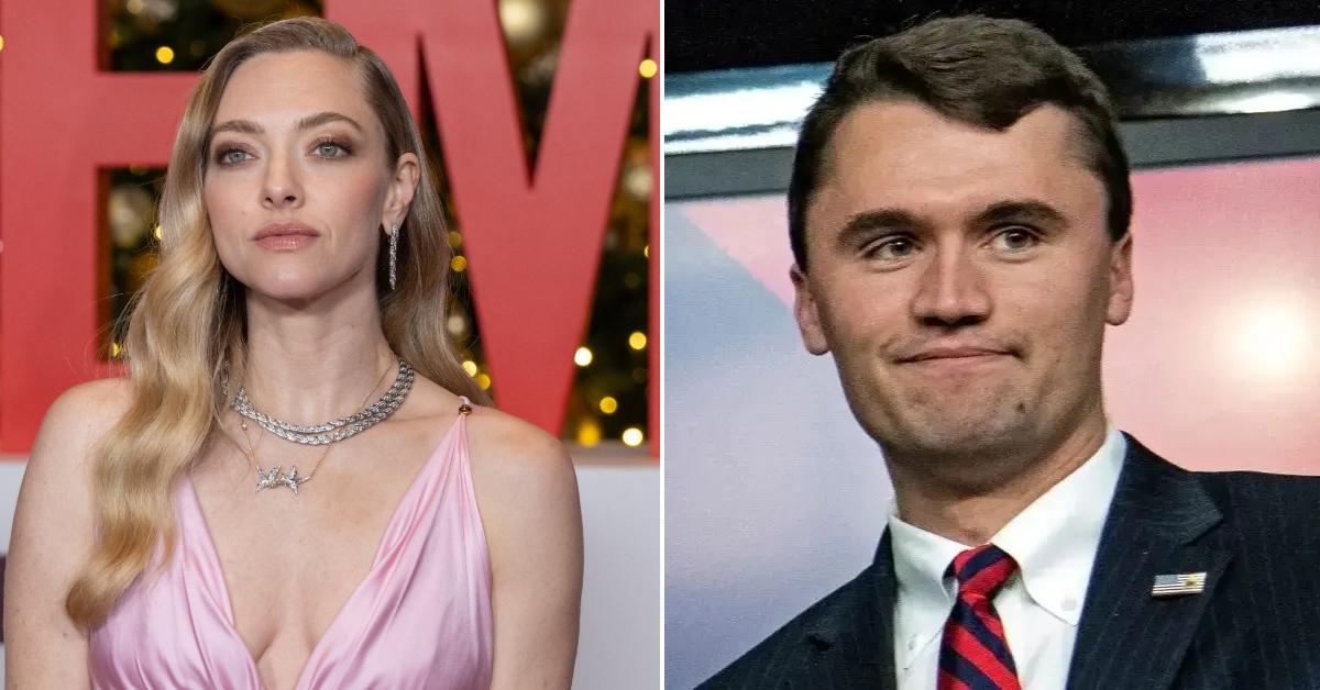 Composite Amanda Seyfried and Charlie Kirk