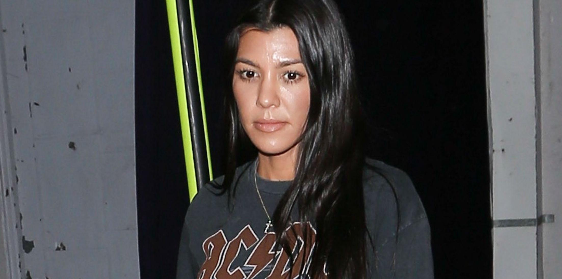 Kourtney Kardashian Shows Skin Stomach At Church Photos hero