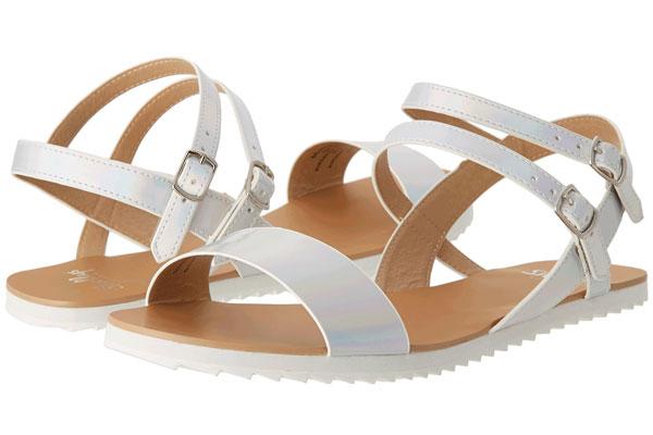 White strappy sandals