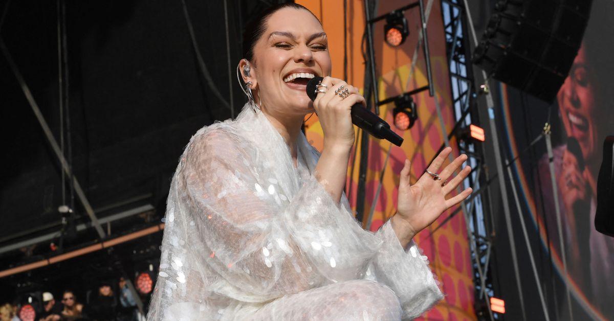 image of Jessie J opted to go topless for the peaceful snap.