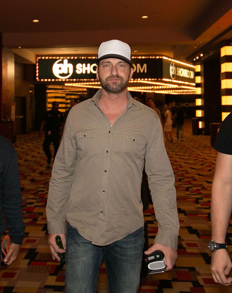 Gerard Butler at Planet Hollywood