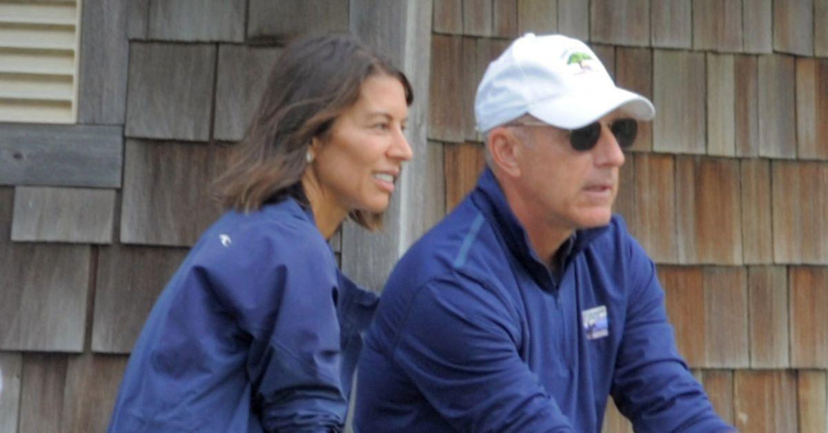 image of Matt Lauer was spotted at Robert Kraft's annual Fourth of July party in the Hamptons with his girlfriend.