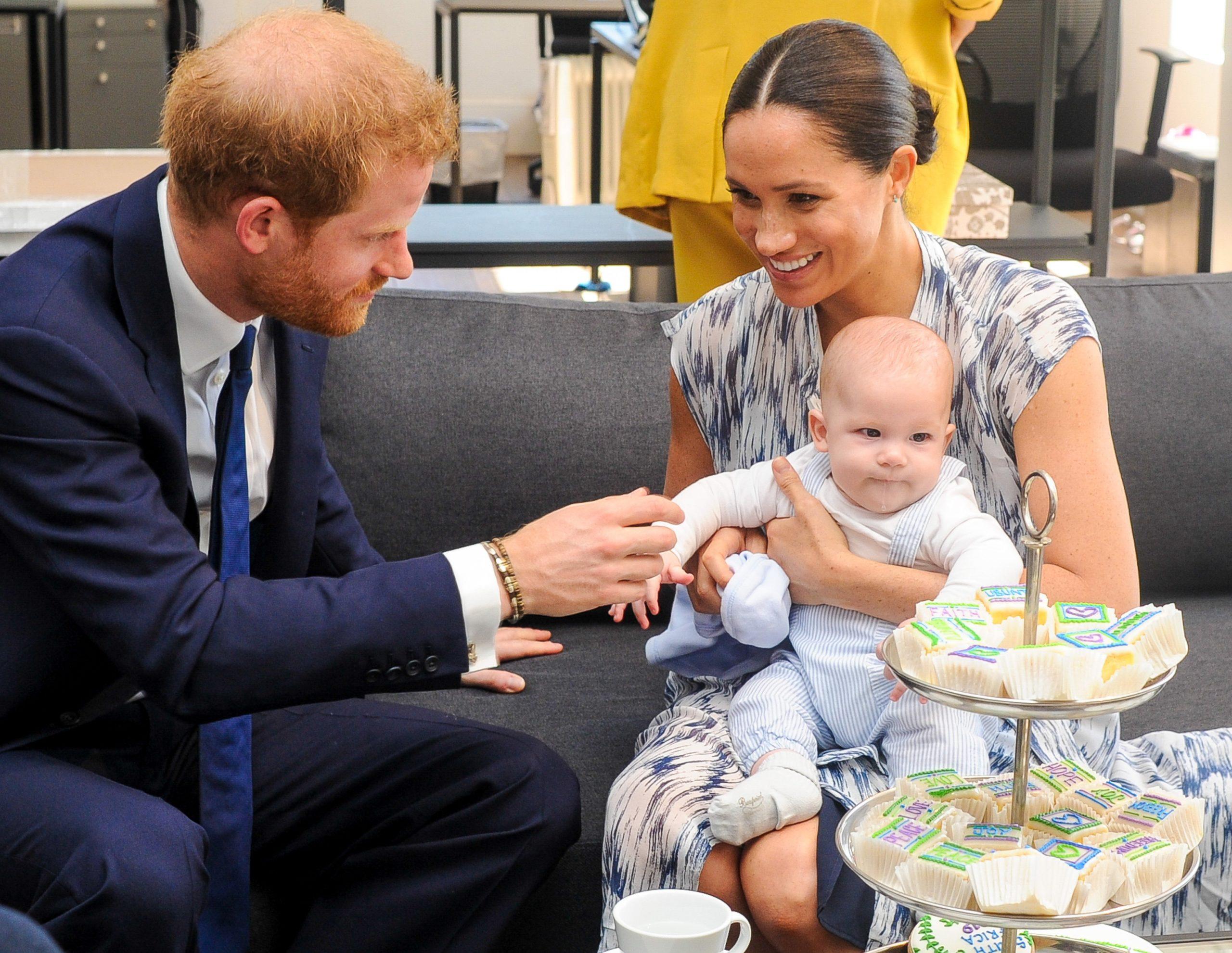 Meghan Markle with Prince Harry and son Archie