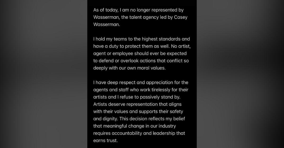 image of Chappell Roan cut ties with the agency founded by Casey Wasserman.