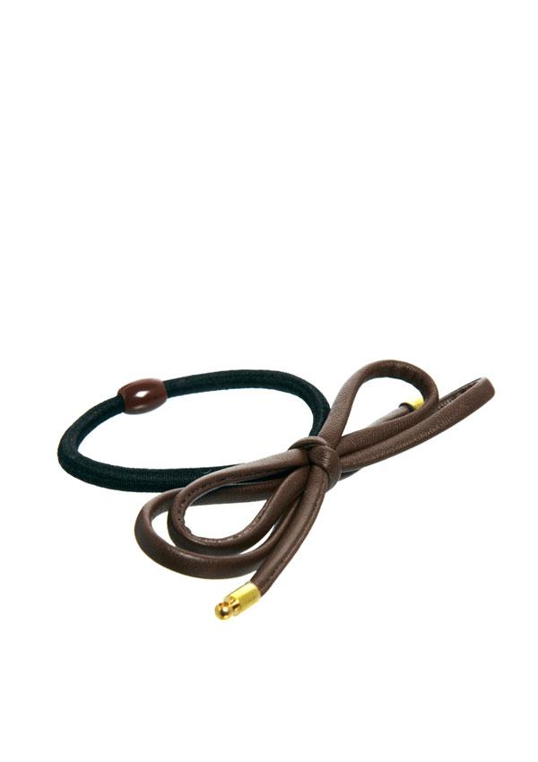 Leather hair tie