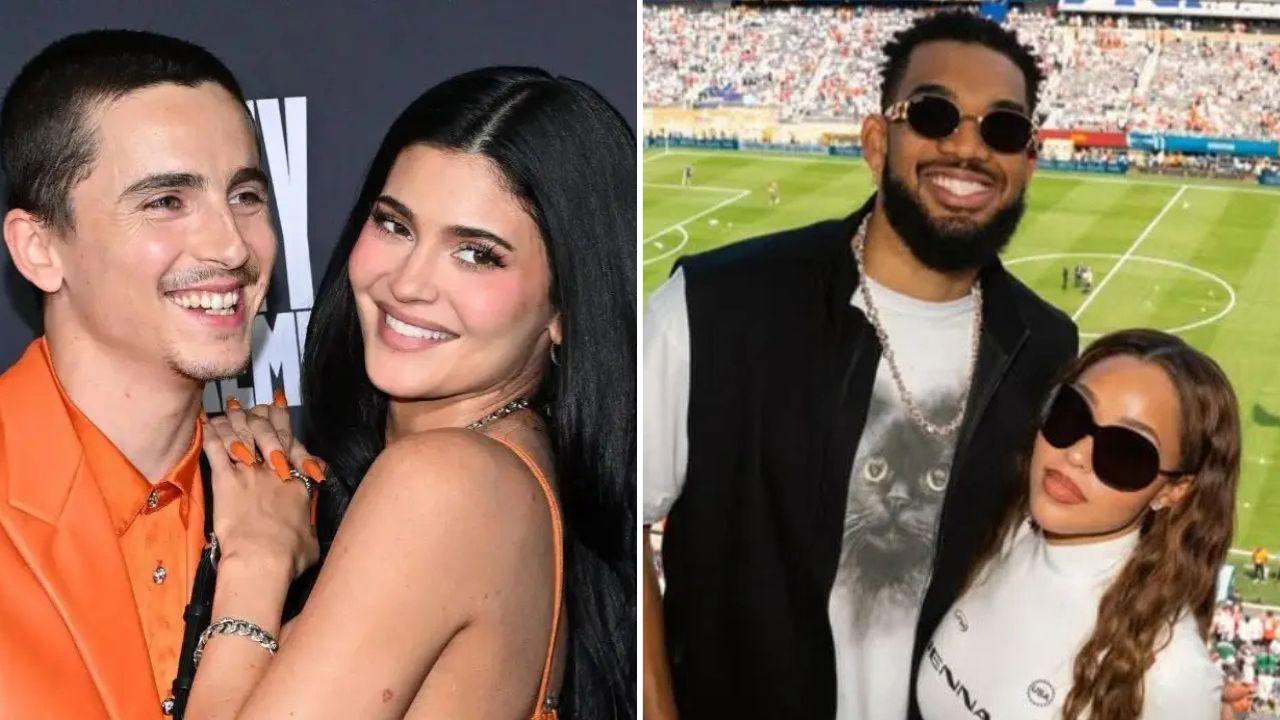 Photo of Kylie Jenner and Timothée Chalamet attended Jordyn Woods and Karl-Anthony Towns' wedding on August 15.