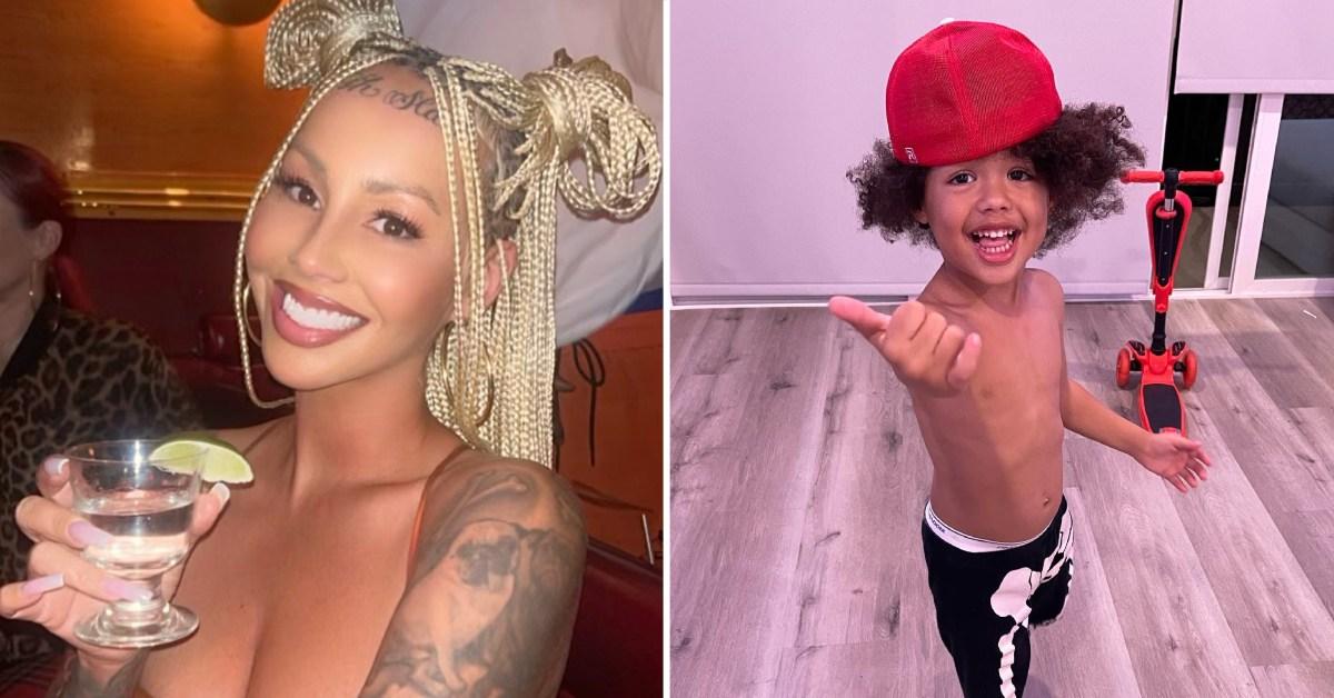 amber rose backlash allowing  year old son drink coffee