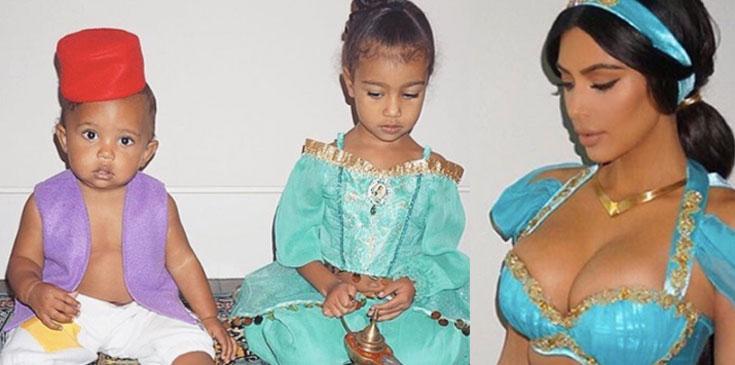 Kim kardashian princess jasmine halloween photos north west saint west 1