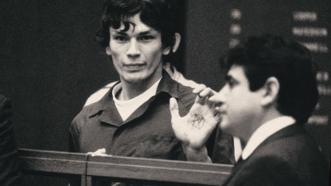 Richard Ramirez (The Night Stalker) in episode 4 “Manhunt” of Night Stalker: The Hunt for a Serial Killer. 