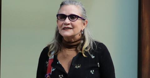 American actress and writer who is best known for her role as Princess Leia in the original Star Wars trilogy Carrie Fisher seen out and about New York