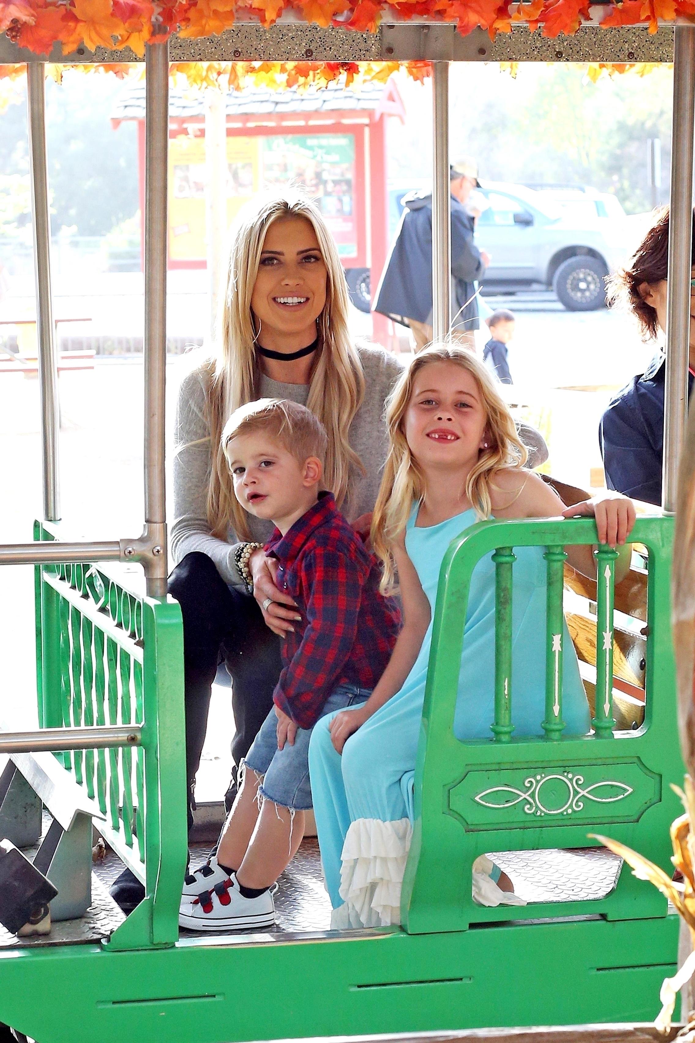 *EXCLUSIVE* Christina El Moussa and her little Pumpkin Patch Kids get ready for Halloween