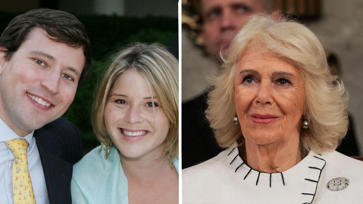 Photo of Henry Hager, Jenna Bush Hager and Queen Camilla