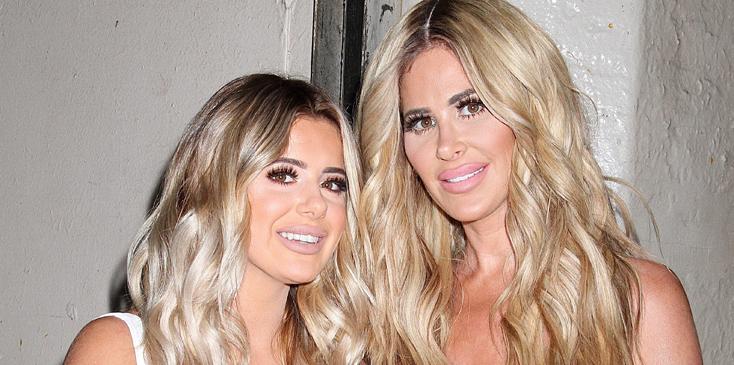 Reality TV star Kim Zolciak Biermann, daughter Brielle and husband Kroy arrive at &#8216;AOL Build&#8217; in NYC.