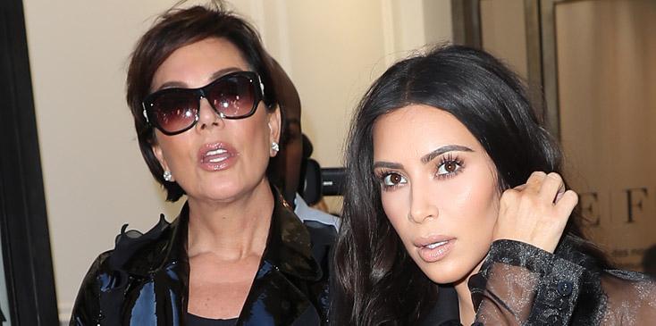 Kim Kardashian &amp; Kris Jenner Out During Paris Fashion Week