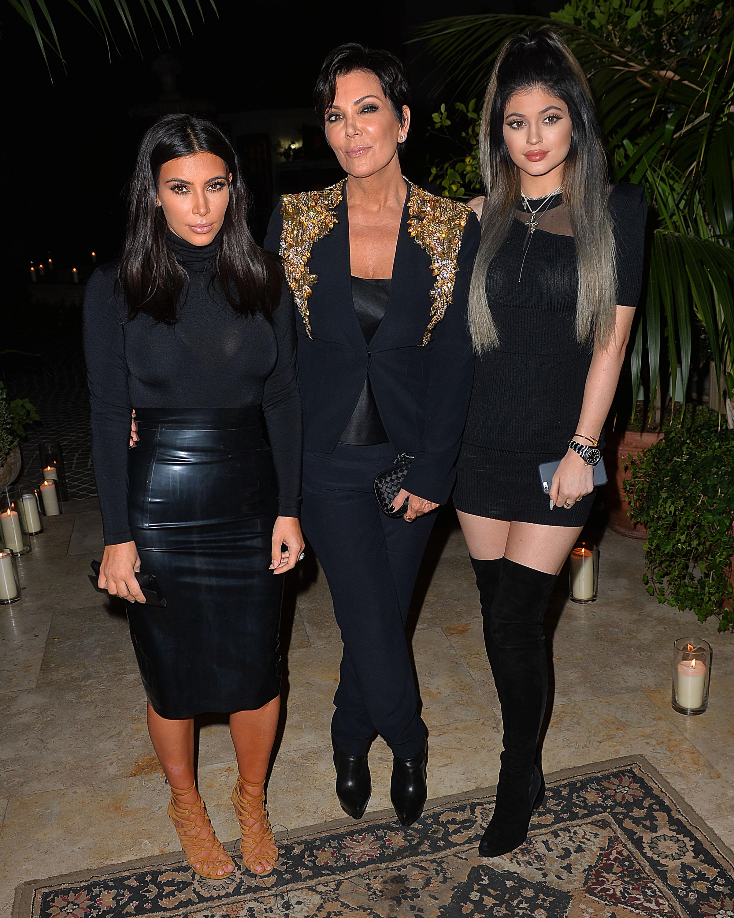 Kim Kardashian, Kris Jenner, and Kylie Jenner inside French Montana&#8217;s 30th Birthday Party Powered by Ciroc Pineapple