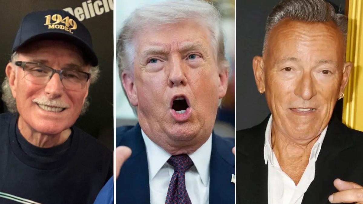 split of Vini "Mad Dog" Lopez, Donald Trump & Bruce Springsteen