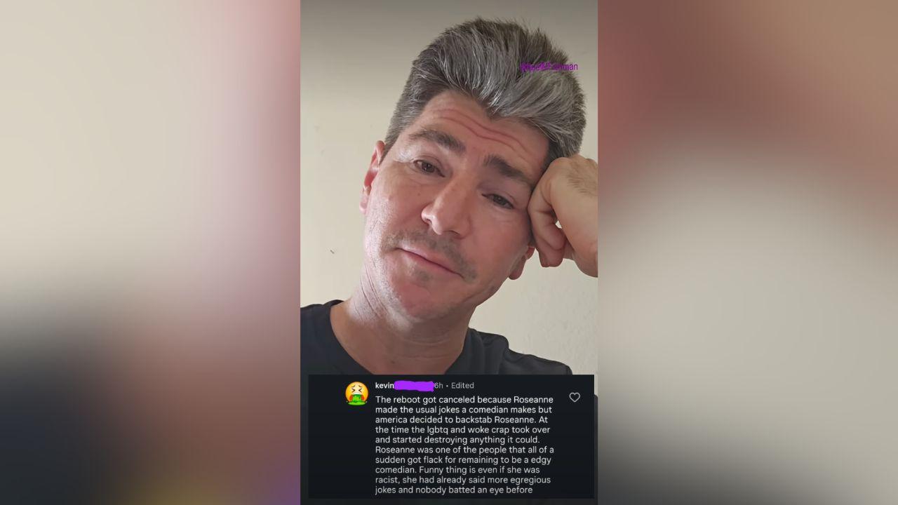 image of Michael Fishman, who played DJ Conner on ‘Roseanne,’ pushed back against social media claims about why the reboot was canceled.