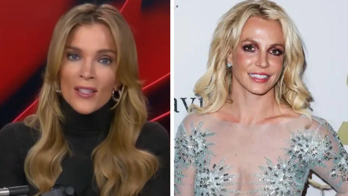 split photo of megyn kelly and britney spears