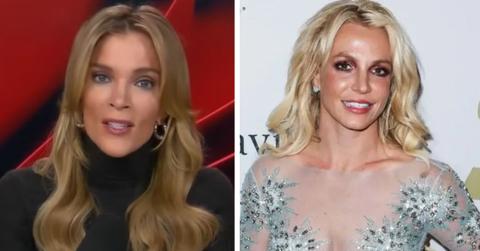 split photo of megyn kelly and britney spears