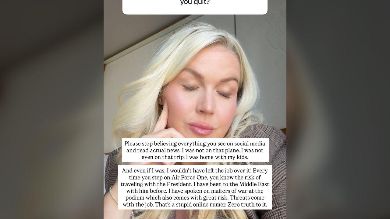 Photo of Leavitt squashed the rumor on Instagram. 