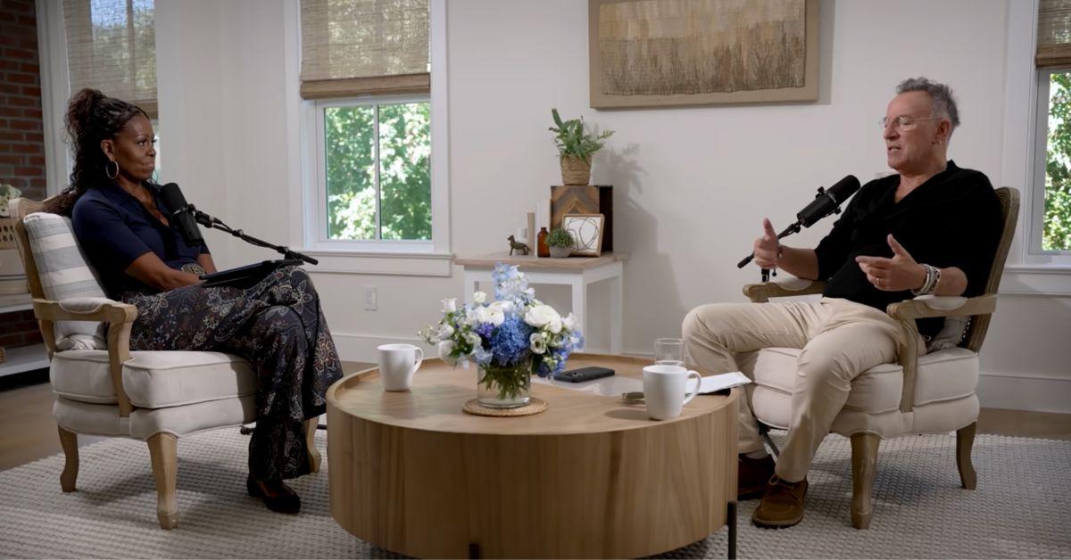 Photo of Michelle Obama and Bruce Springsteen