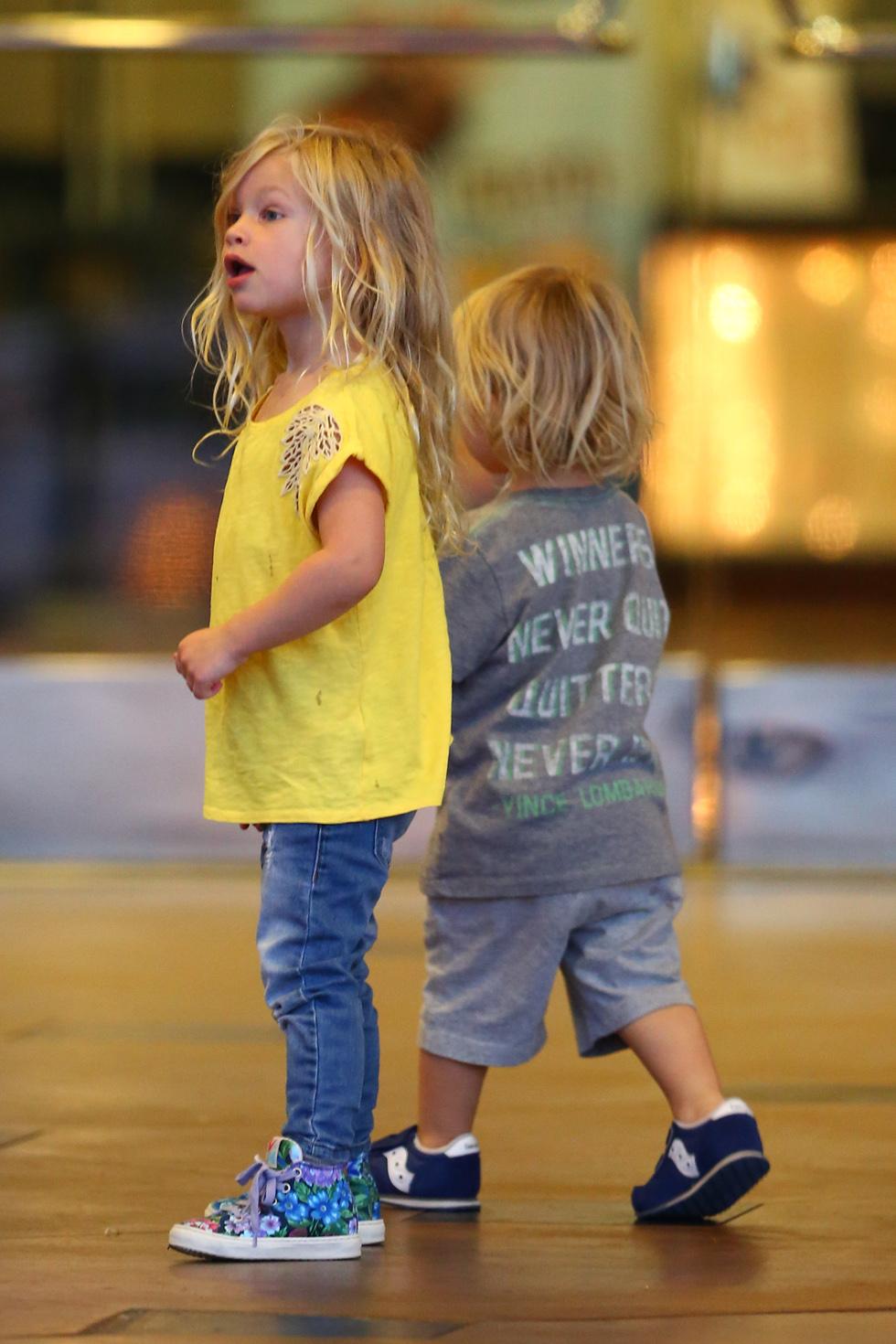 Aw! Jessica Simpson's Daughter Maxi Takes Her Big Sister Responsibilities  Seriously On Outing With Little Brother Ace