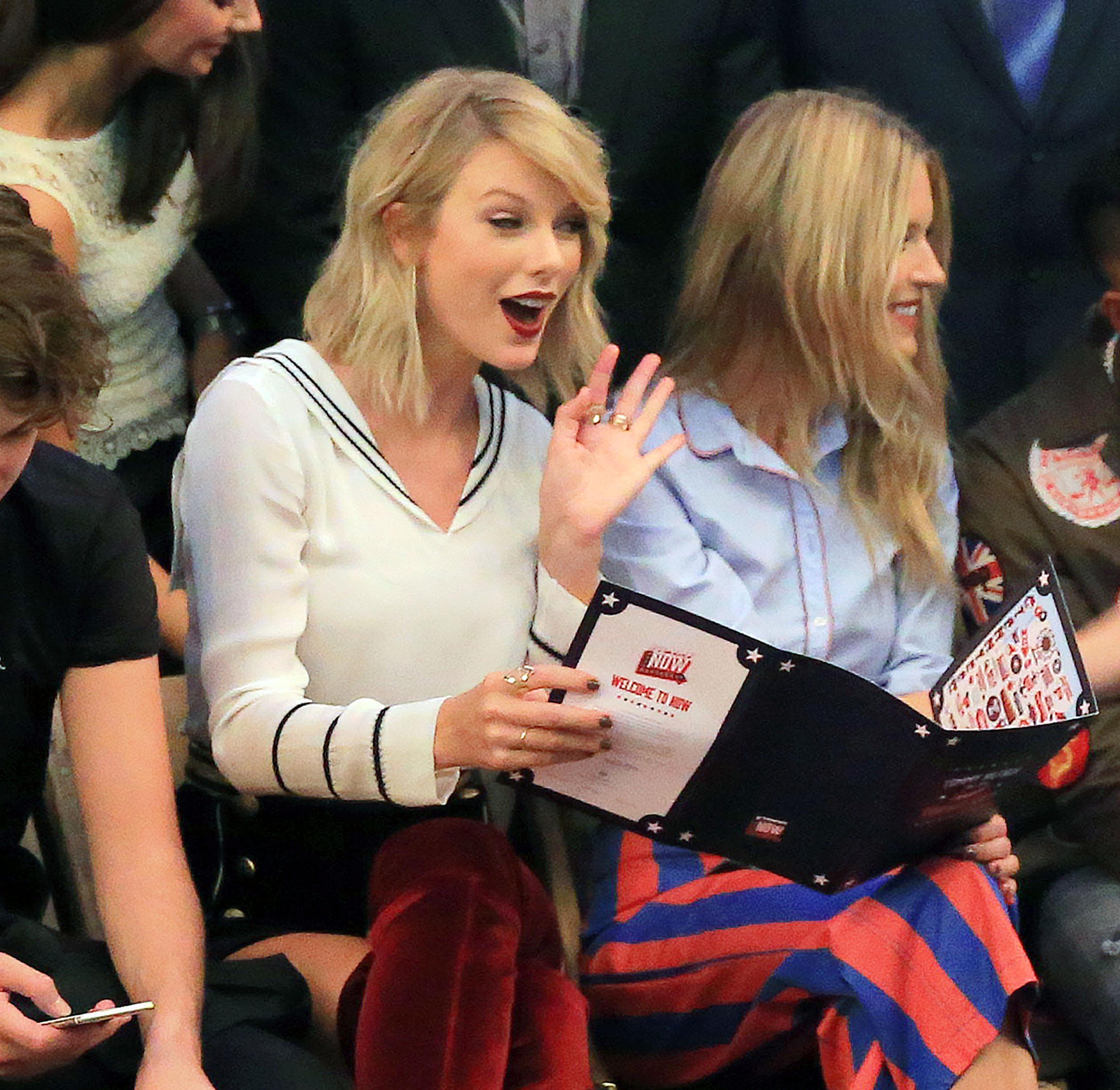 Taylor Swift snapchats Gigi Hadid walking on the runway for TommyXGigi #TommyNOW show in New York