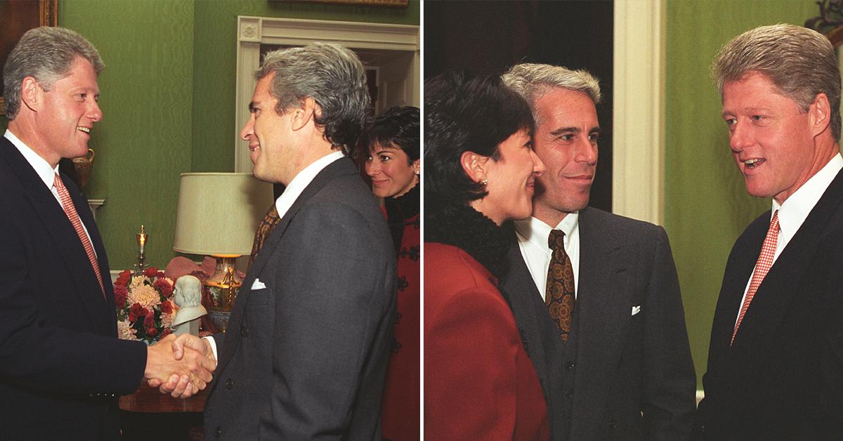 new photos of infamous sex offender jeffrey epstein and associate ghislaine maxwell at the clinton white house ok