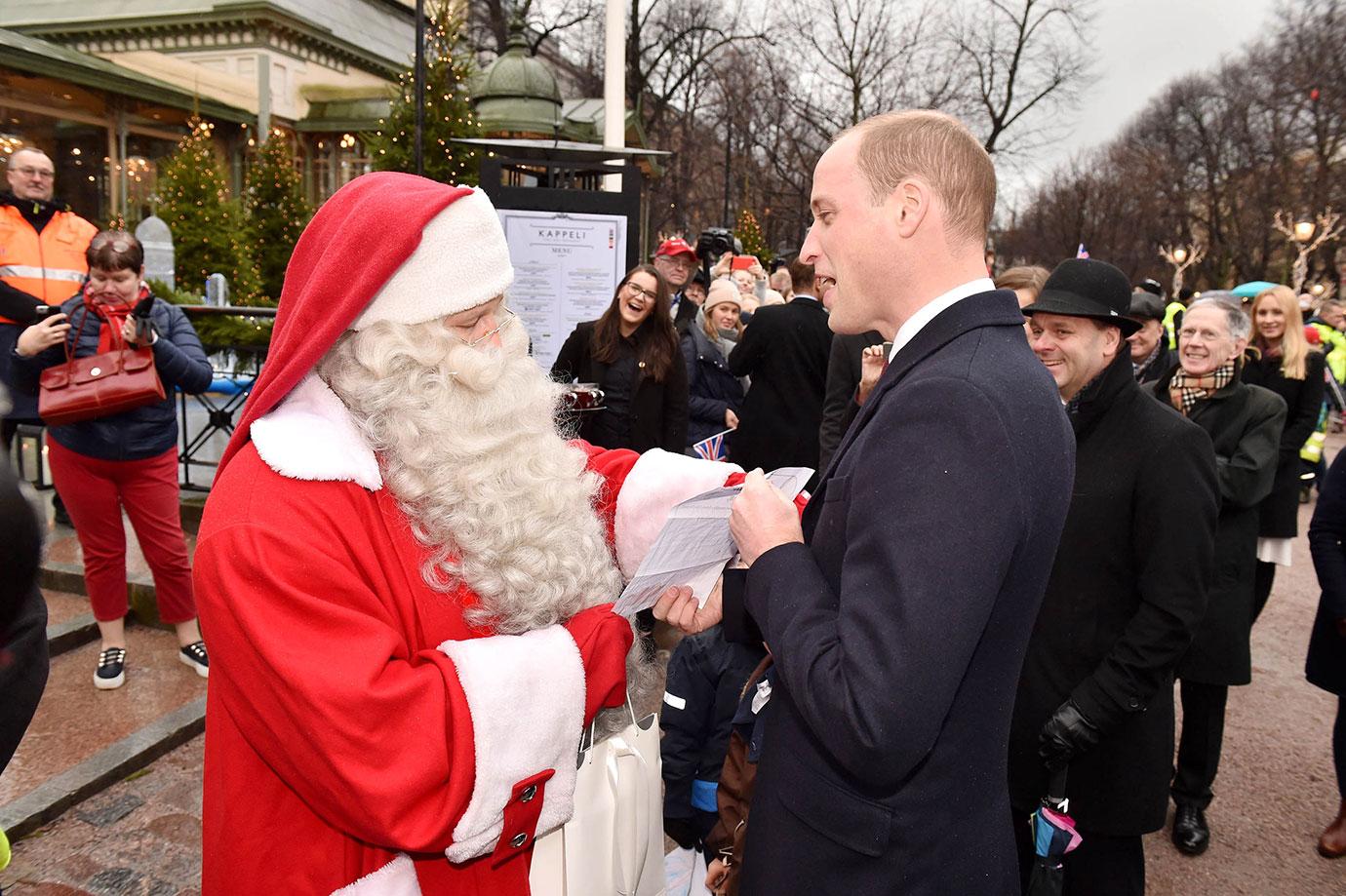 Prince William Meets Santa Adorable Prince George Christmas List