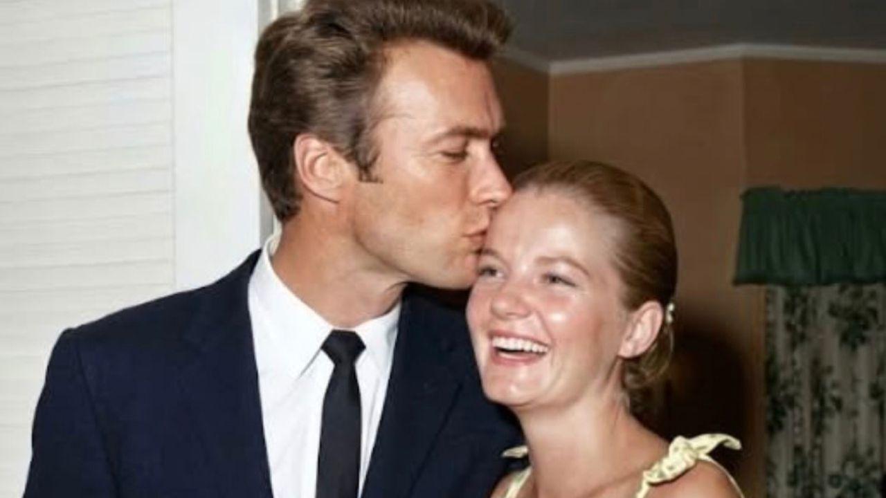 Image of Clint Eastwood and Maggie Johnson married in 1953 and welcomed two children.