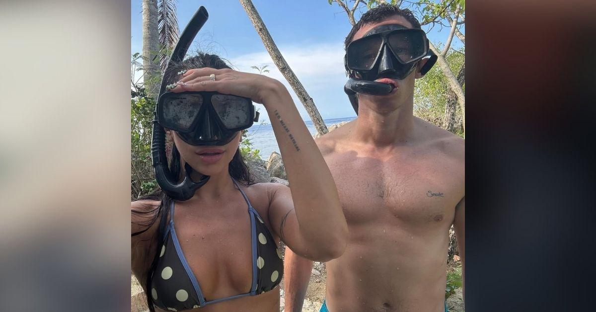 image of The 'Levitating' singer was also spotted in Ibiza with fiancé Callum Turner earlier this month.