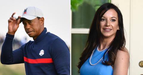 tiger woods girlfriend erica herman support him car accident pp