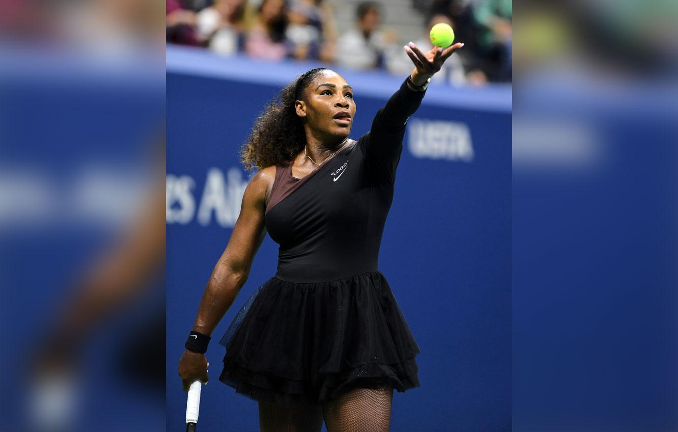 Serena playing tennis