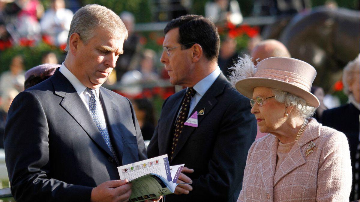 image of prince Andrew and queen Elizabeth