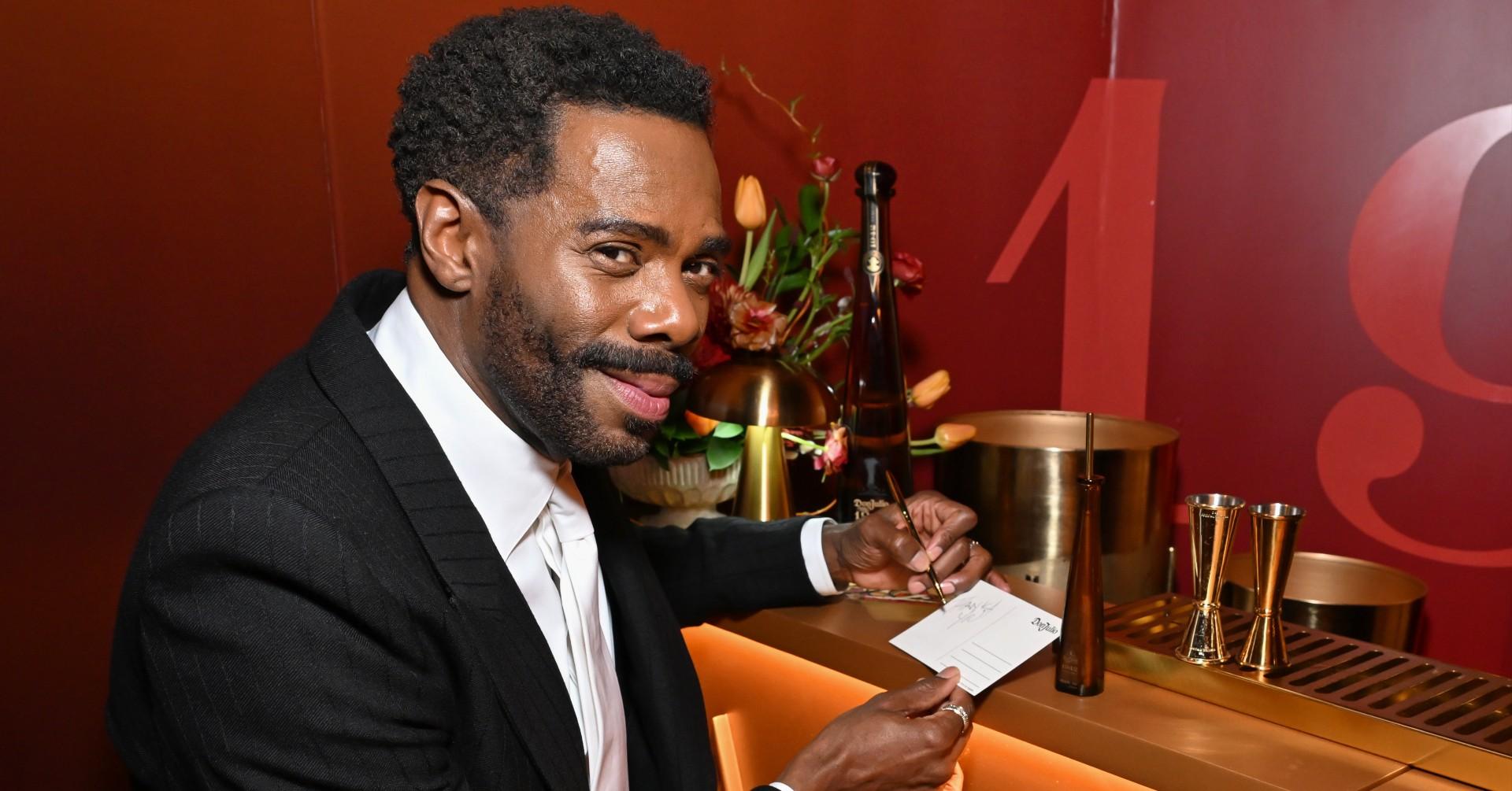 mptfs night before event chair colman domingo writes a love letter to thank first responders for all of their work as he steps into the tequila don julio mini bar at the annual the night before benefit in los angeles on march st