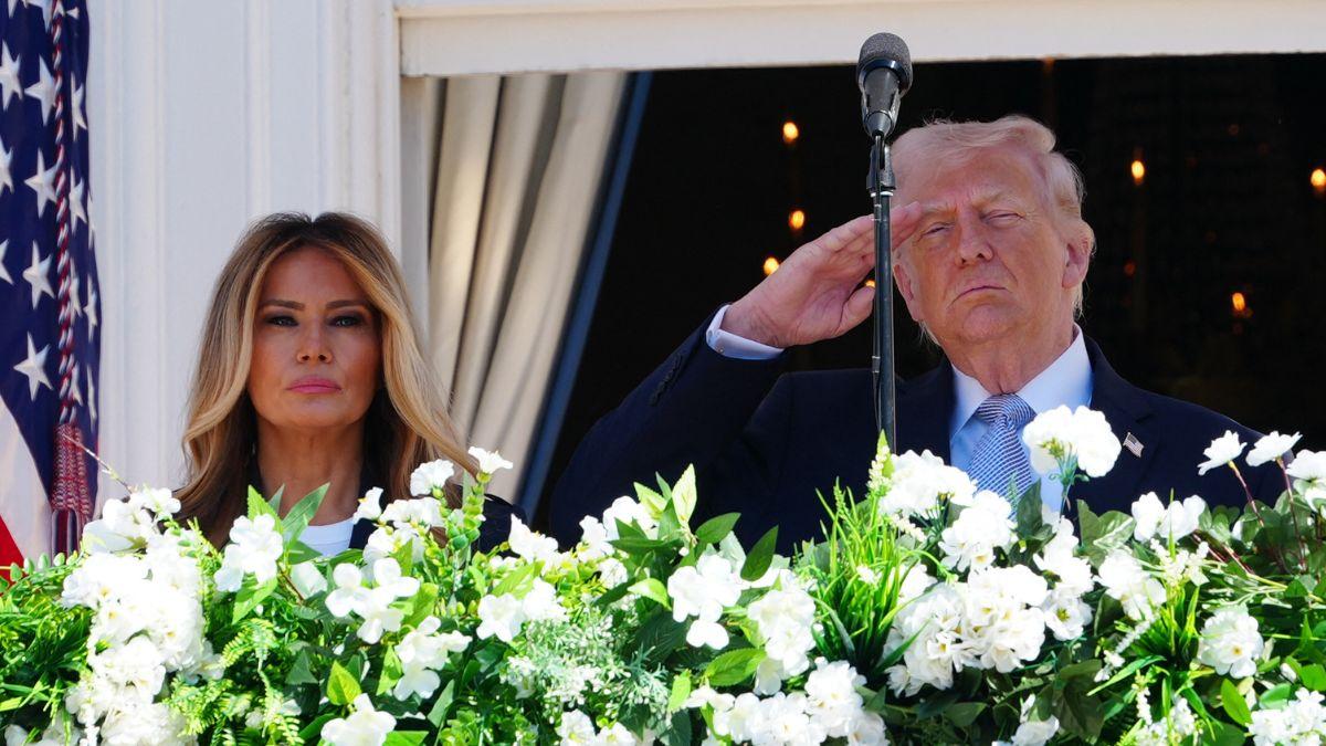 Image of Donald Trump said he 'didn't know anything' about Melania's Epstein speech plans.