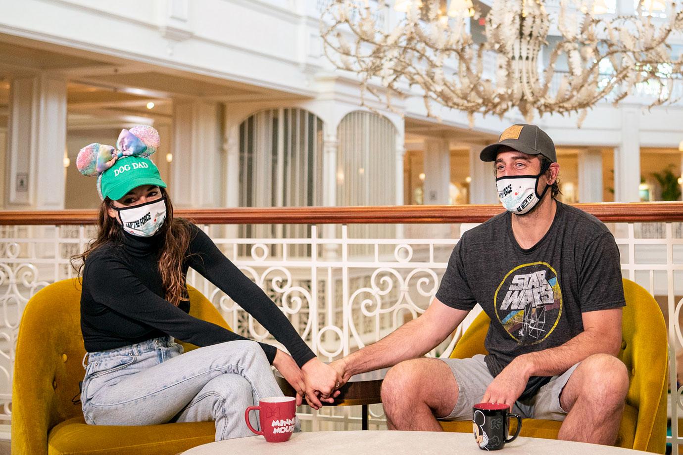 shailene woodley and aaron rodgers visit walt disney world resort